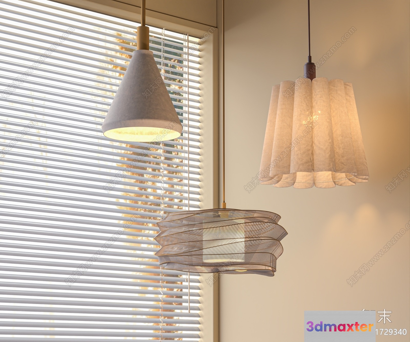 Modern Light Fixtures 3D Model - 436 - VRAY Render