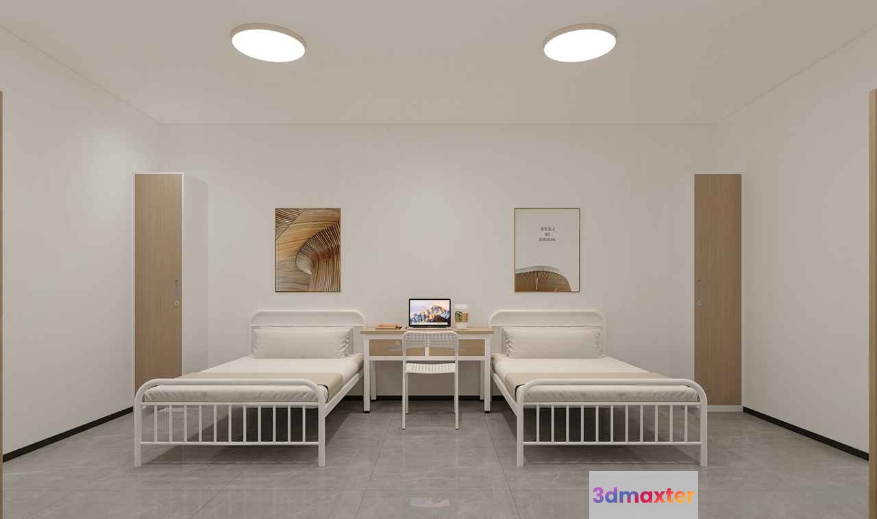A Modern Bedroom 3D Model - 6134 - VRAY Render