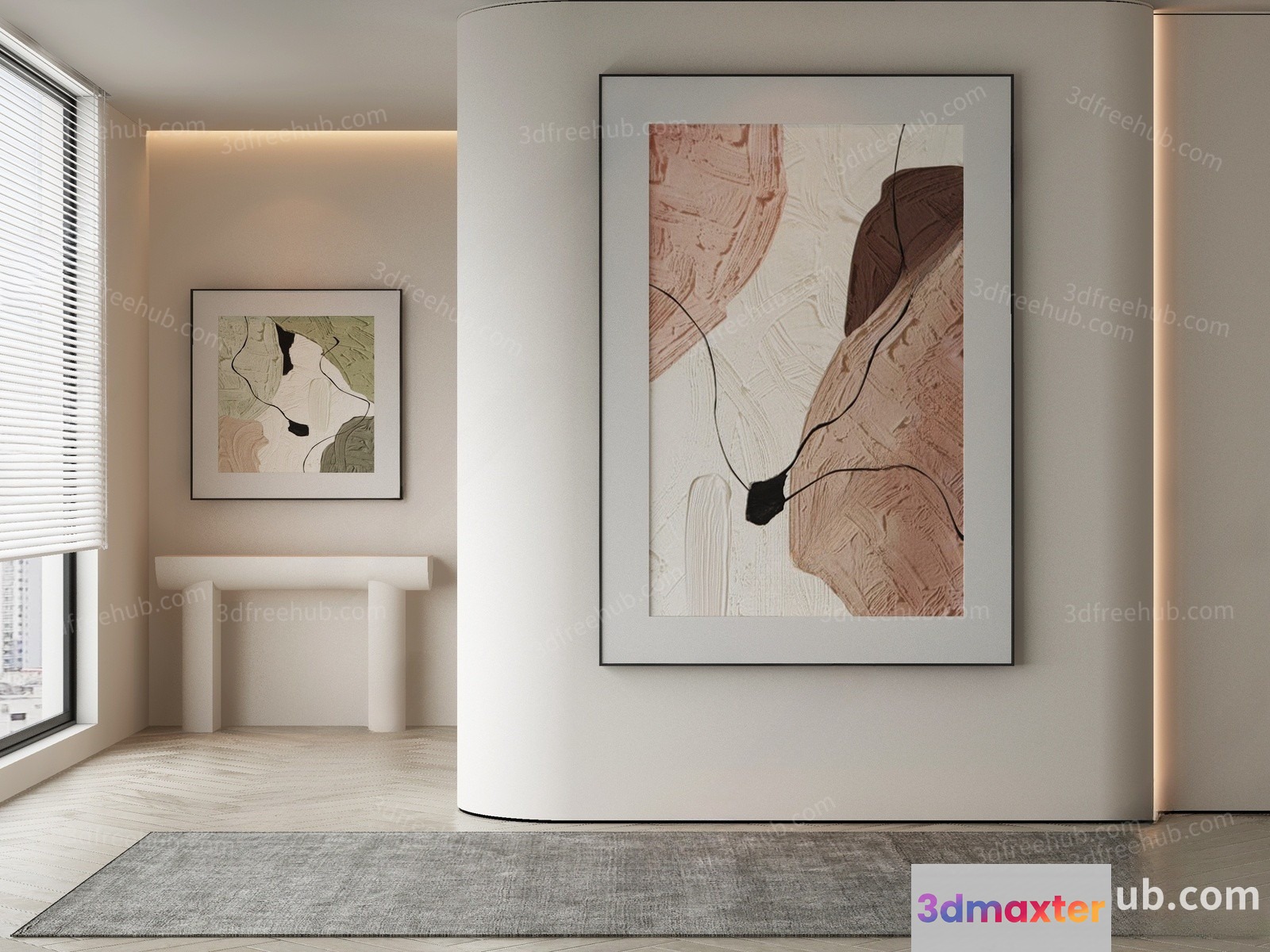 Modern Living Room 3D Model - 19303 - VRAY Render