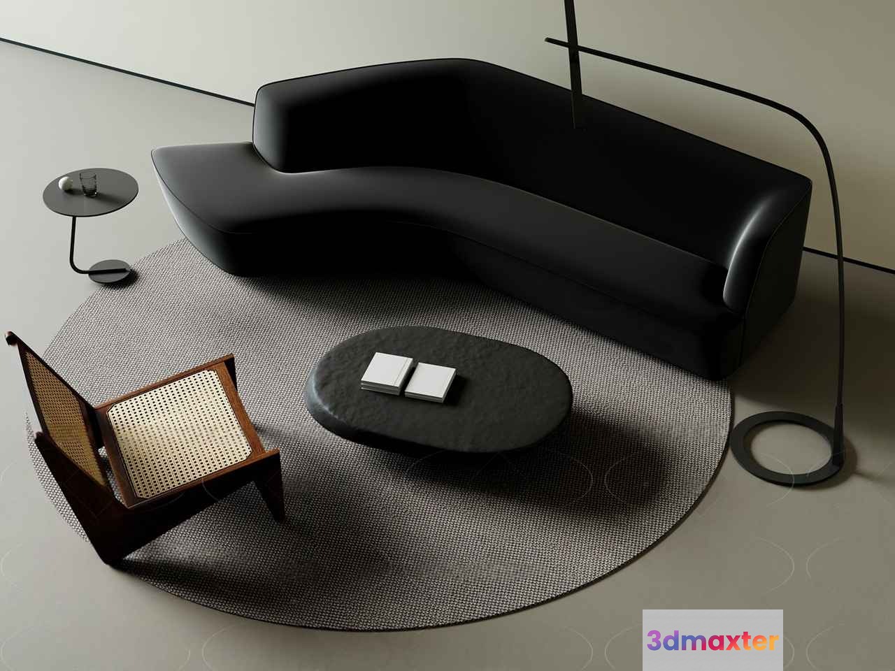 Modern Living Room 3D Model - 1718 - CORONA Render