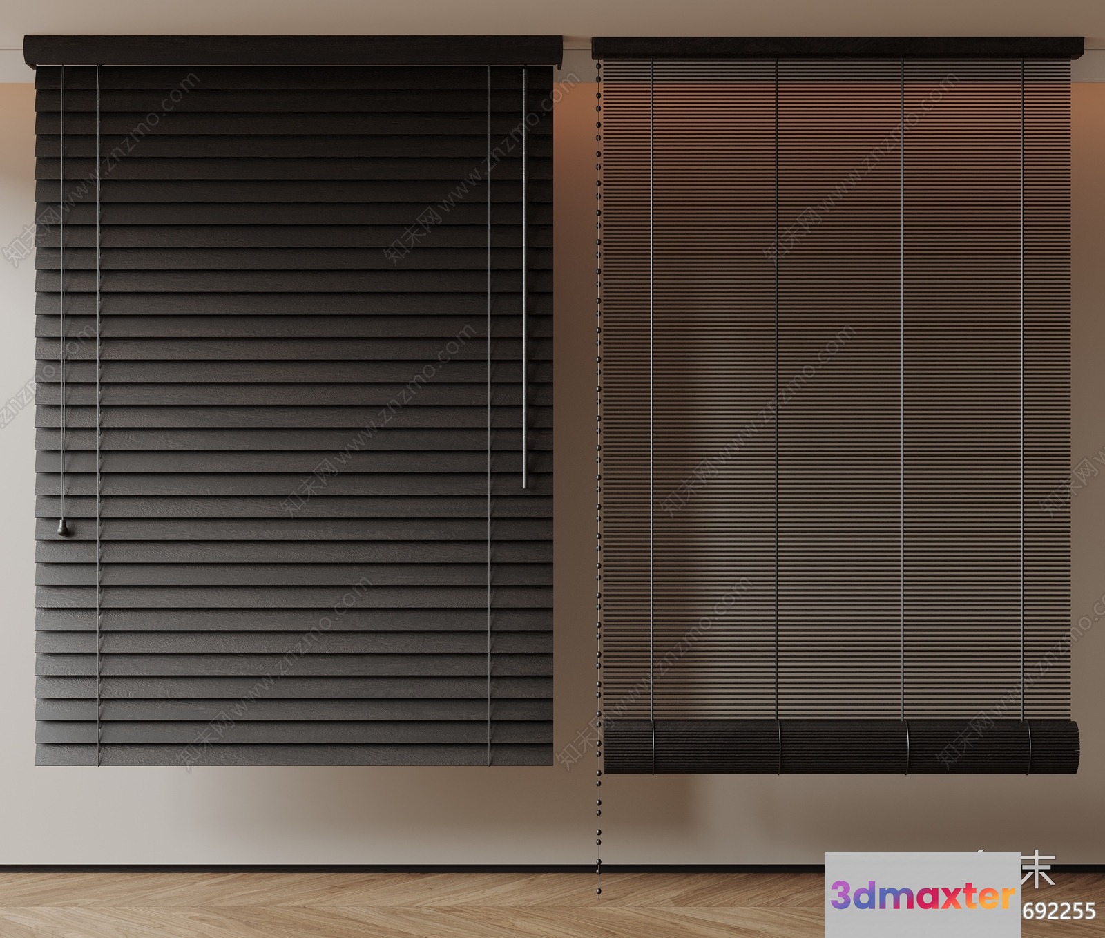 Modern Window Blinds 3D Model - 216 - VRAY Render