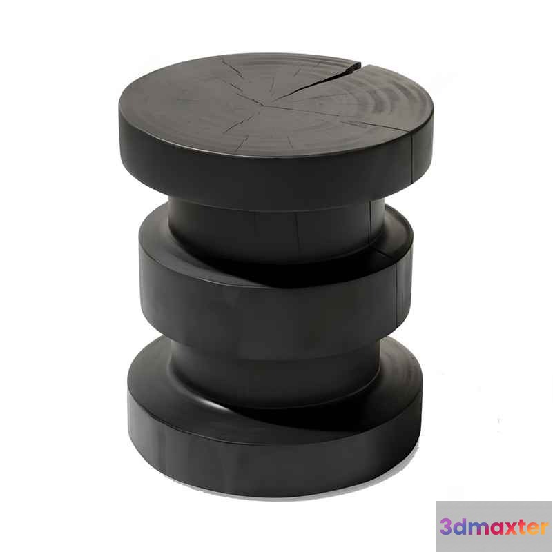 A Stack Of Black Plastic Objects 3D Model - 4264 - VRAY Render