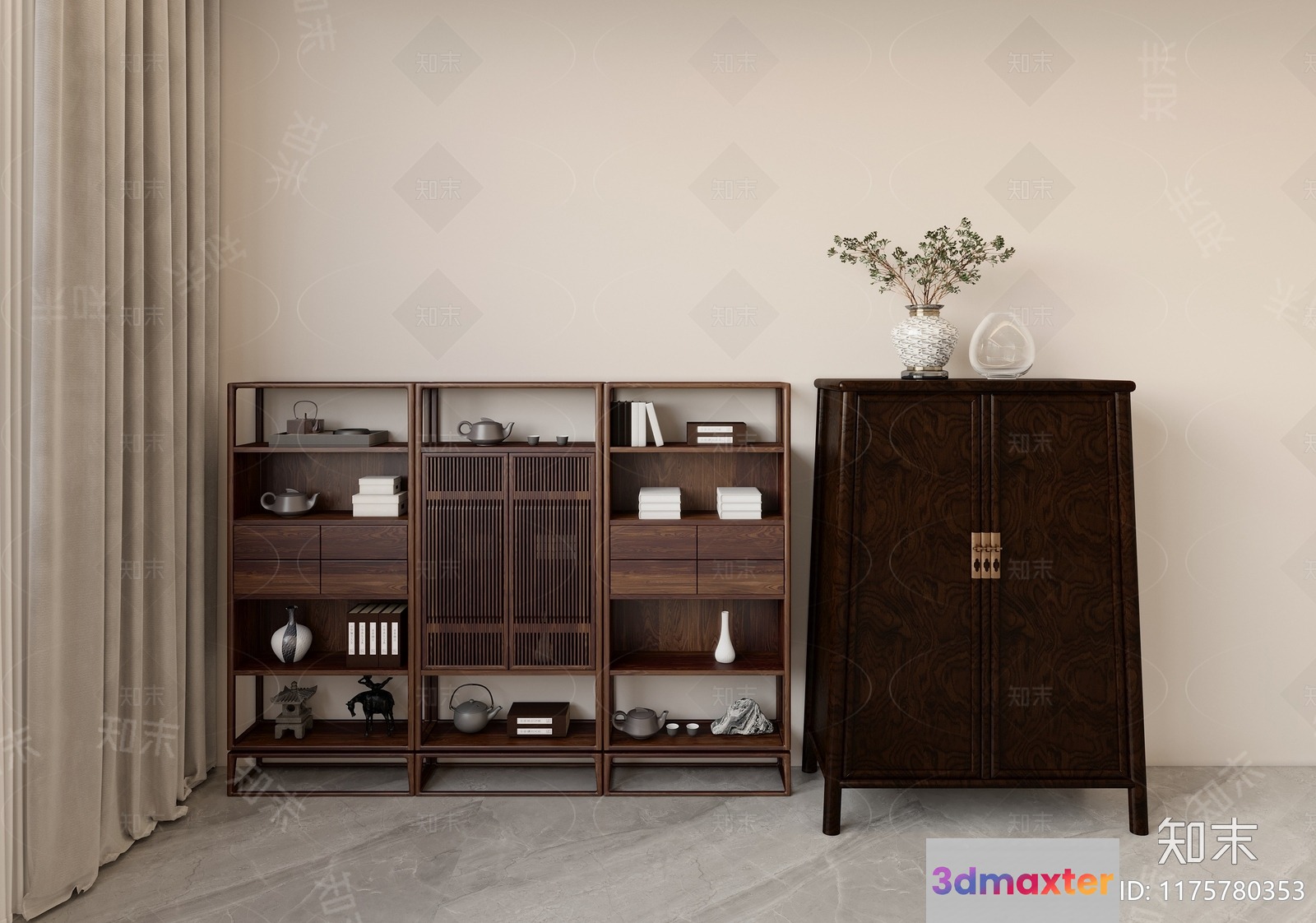 Modern Wooden Furniture 3D Model - 5688 - VRAY Render