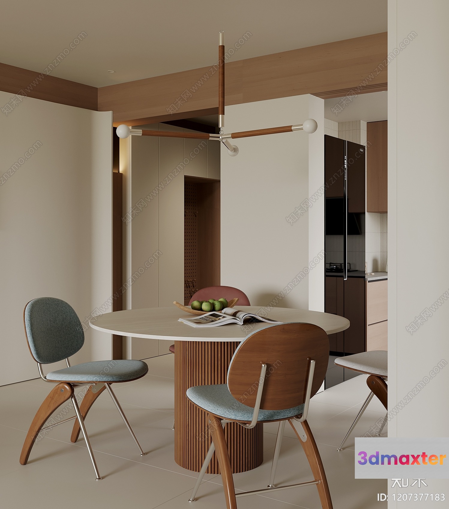 Modern Dining Room 3D Model - 3254 - VRAY Render