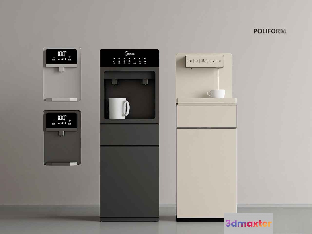 Modern Water Dispenser 3D Model - 1644 - VRAY Render