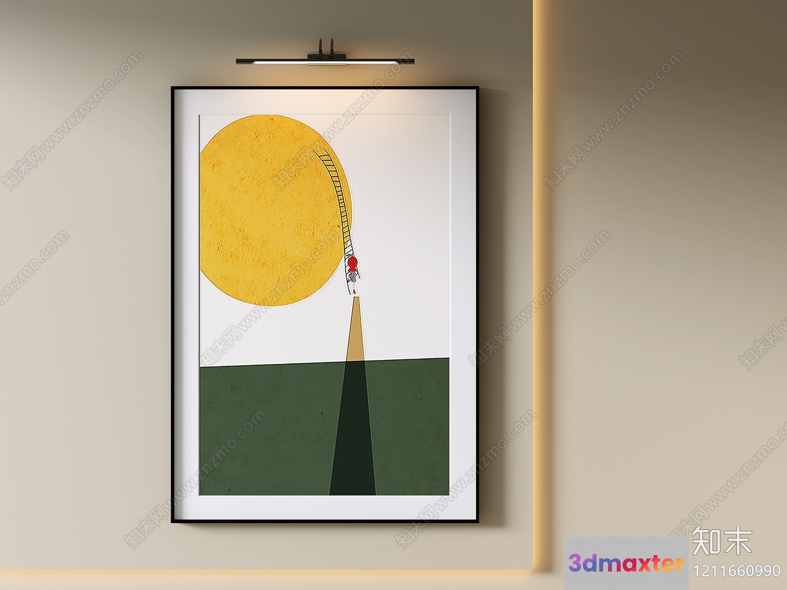 Modern Wall Art 3D Model - 16634 - VRAY Render