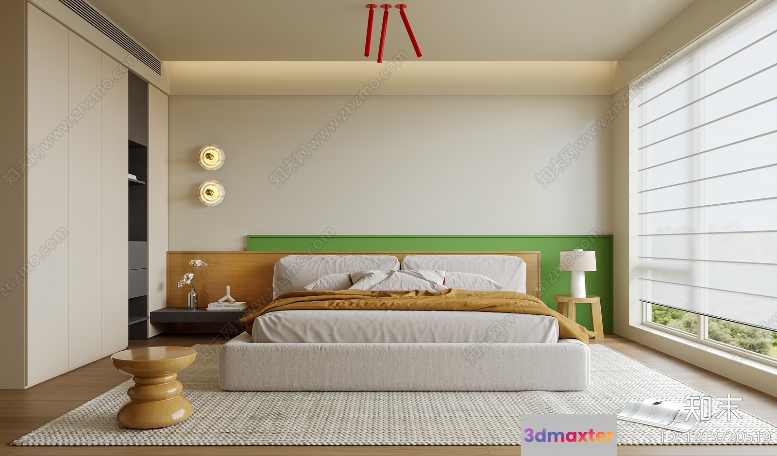 Modern Bedroom 3D Model - 17759 - VRAY Render