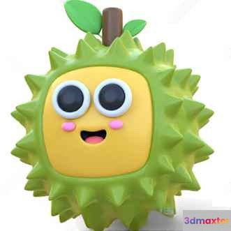 A Cartoon Fruit With A Face 3D Model - 11117 - VRAY Render