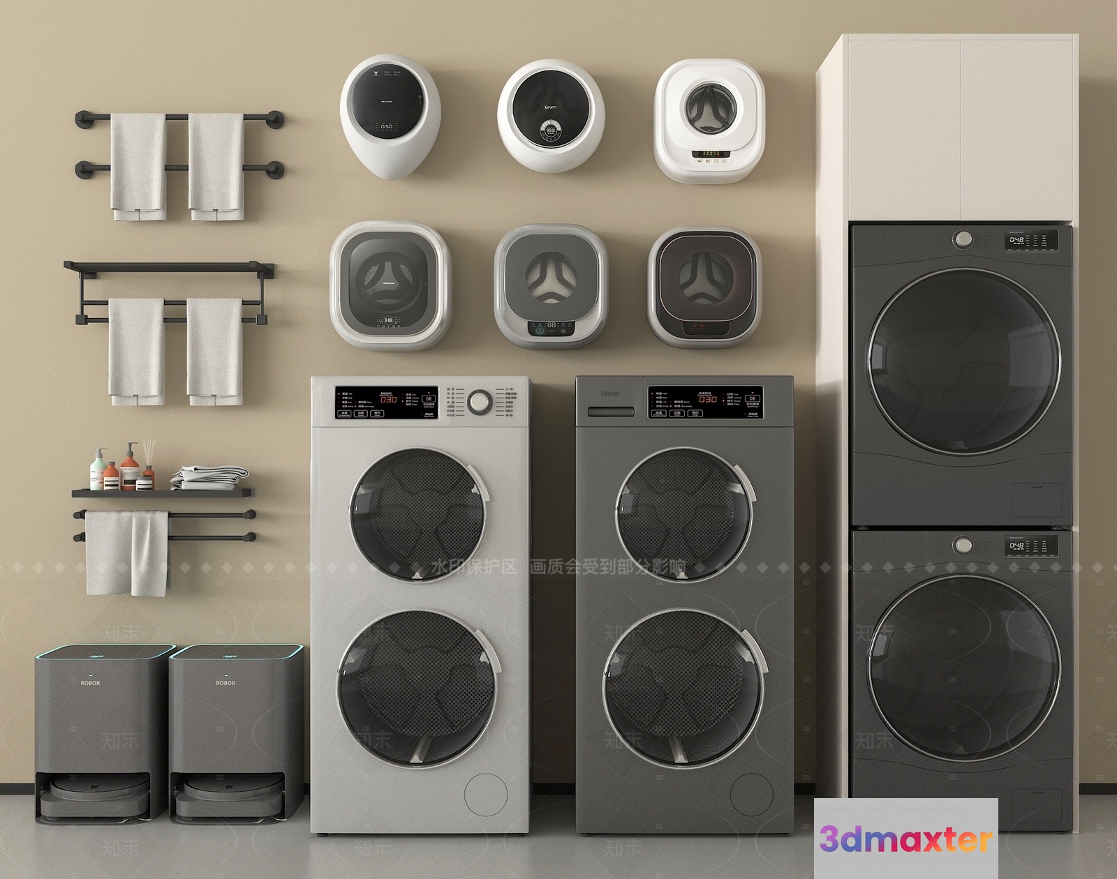 Modern Laundry Room 3D Model - 13560 - VRAY Render