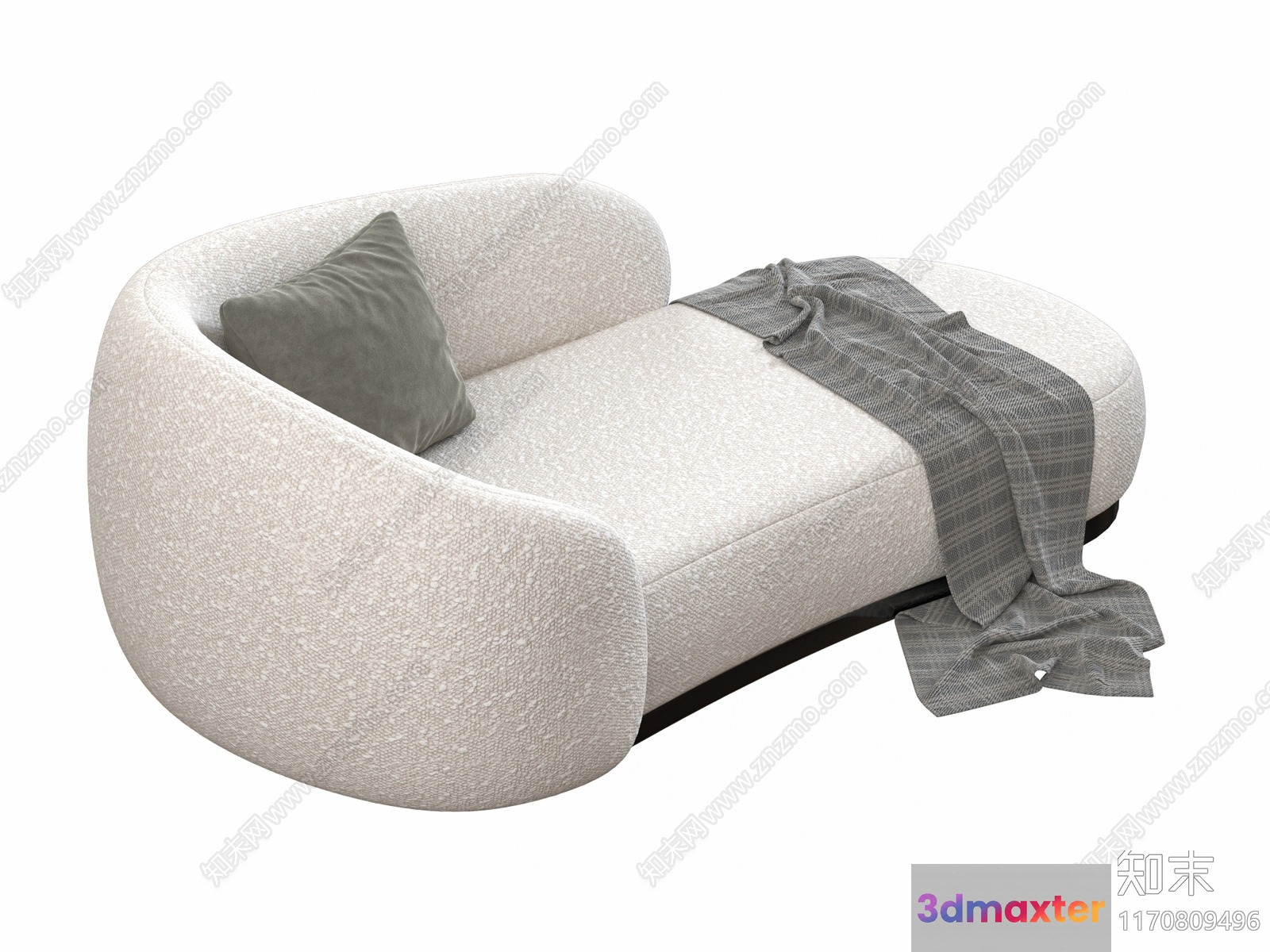 Modern Grey Couch 3D Model - 4229 - VRAY Render