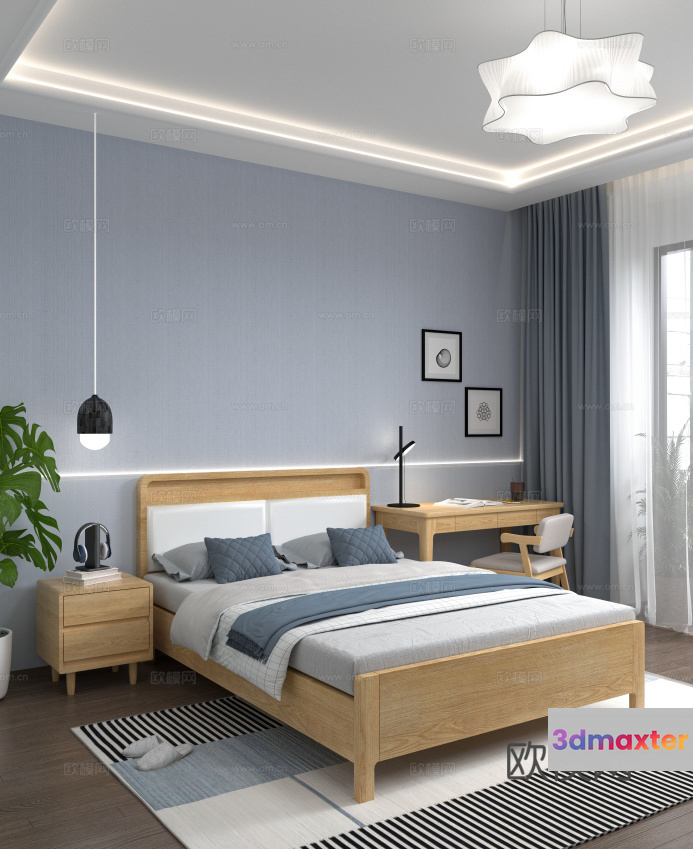 Modern Bedroom 3D Model - 10096 - VRAY Render