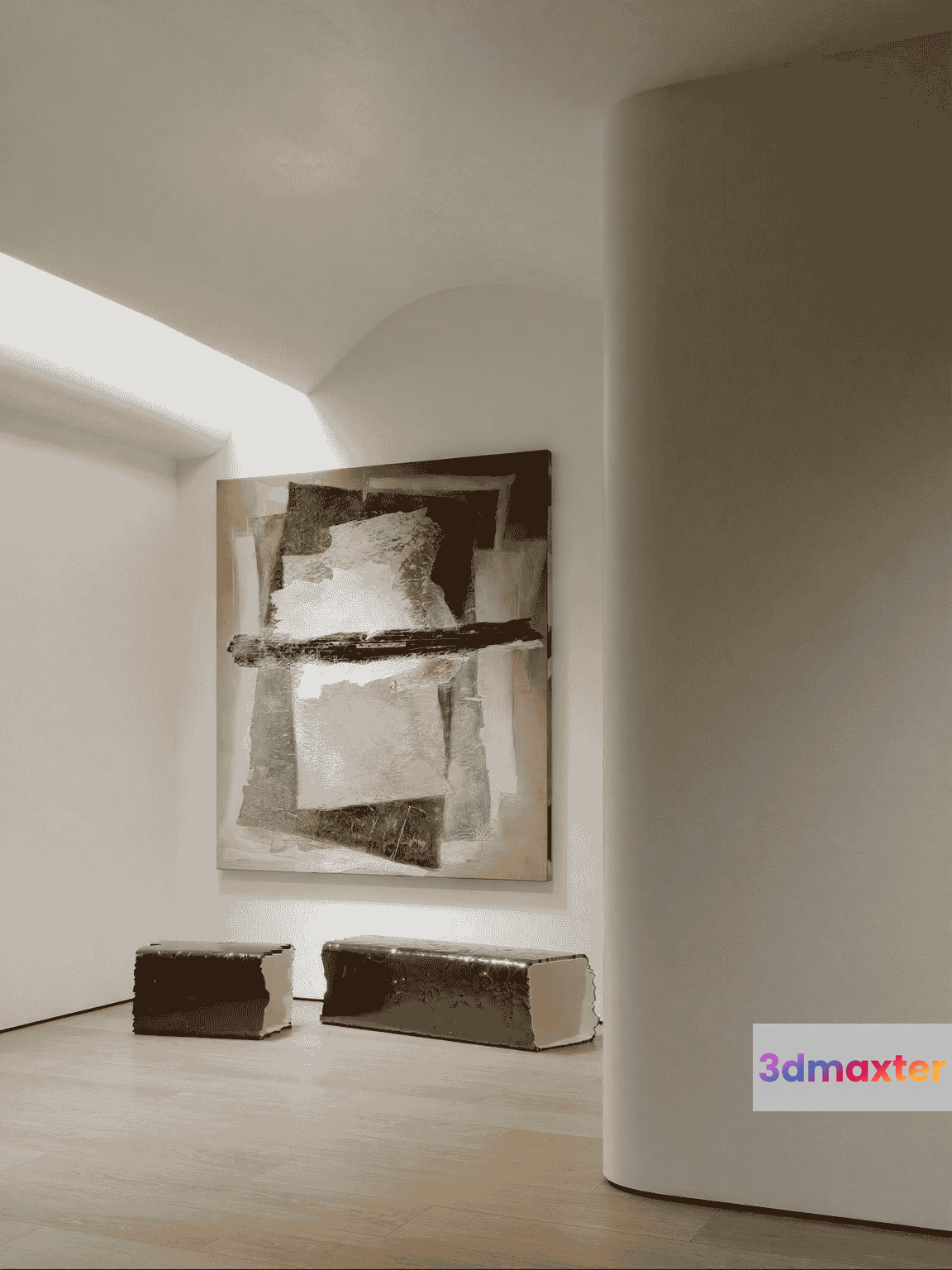 Abstract Art Piece 3D Model - 15617 - VRAY Render