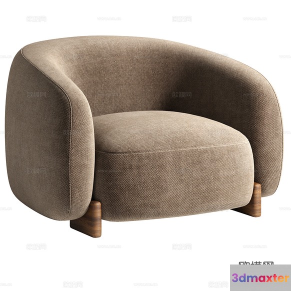 Modern Gray Chair 3D Model - 4501 - CORONA Render