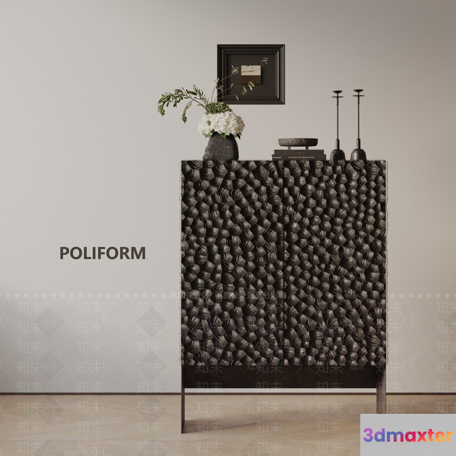 Modern Sideboard Furniture 3D Model - 443 - VRAY Render