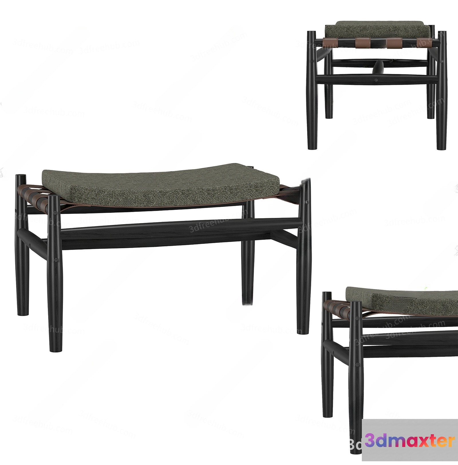 Modern Minimalist Bench 3D Model - 19275 - VRAY Render