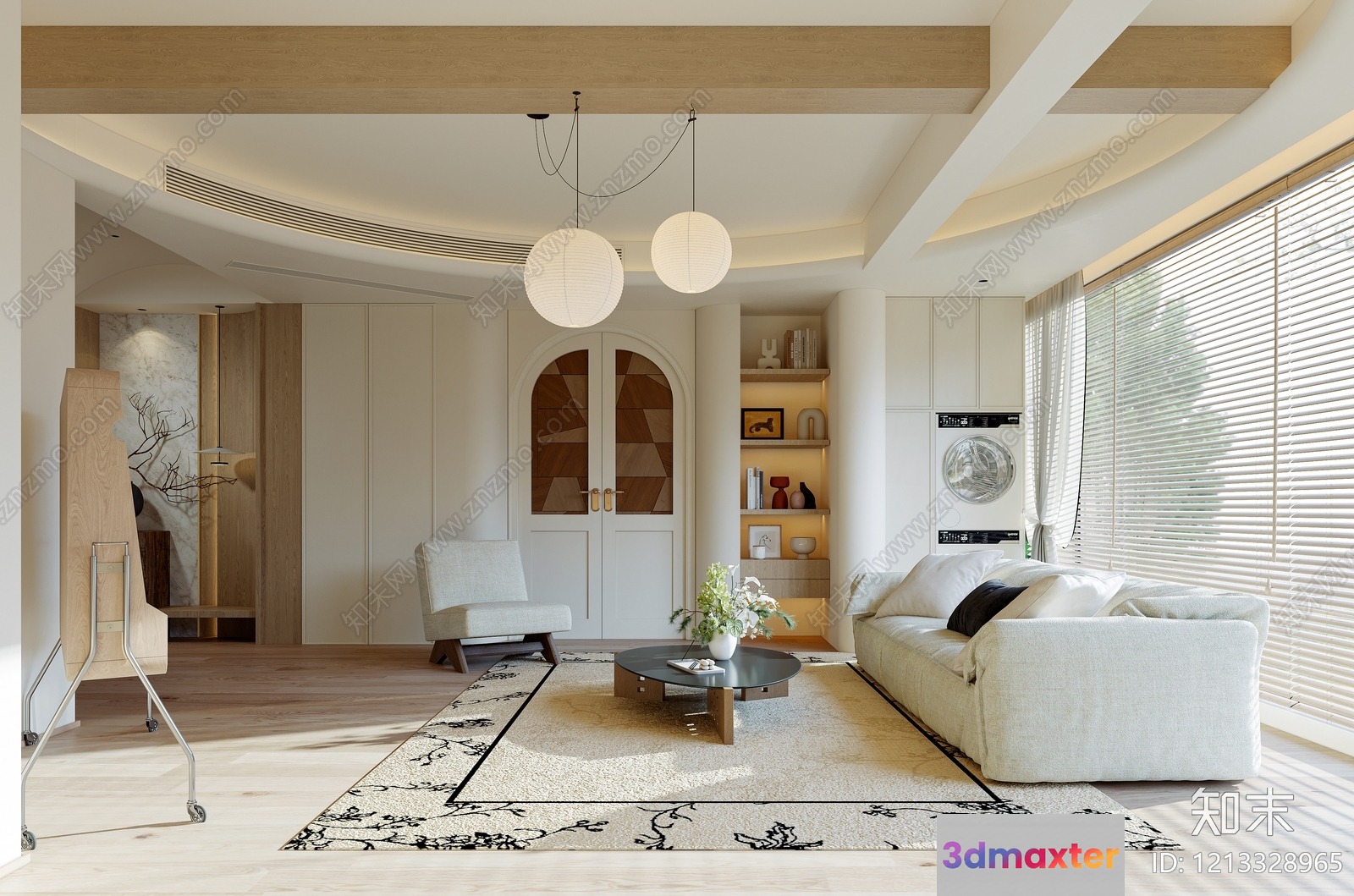 Modern Living Room 3D Model - 12556 - VRAY Render