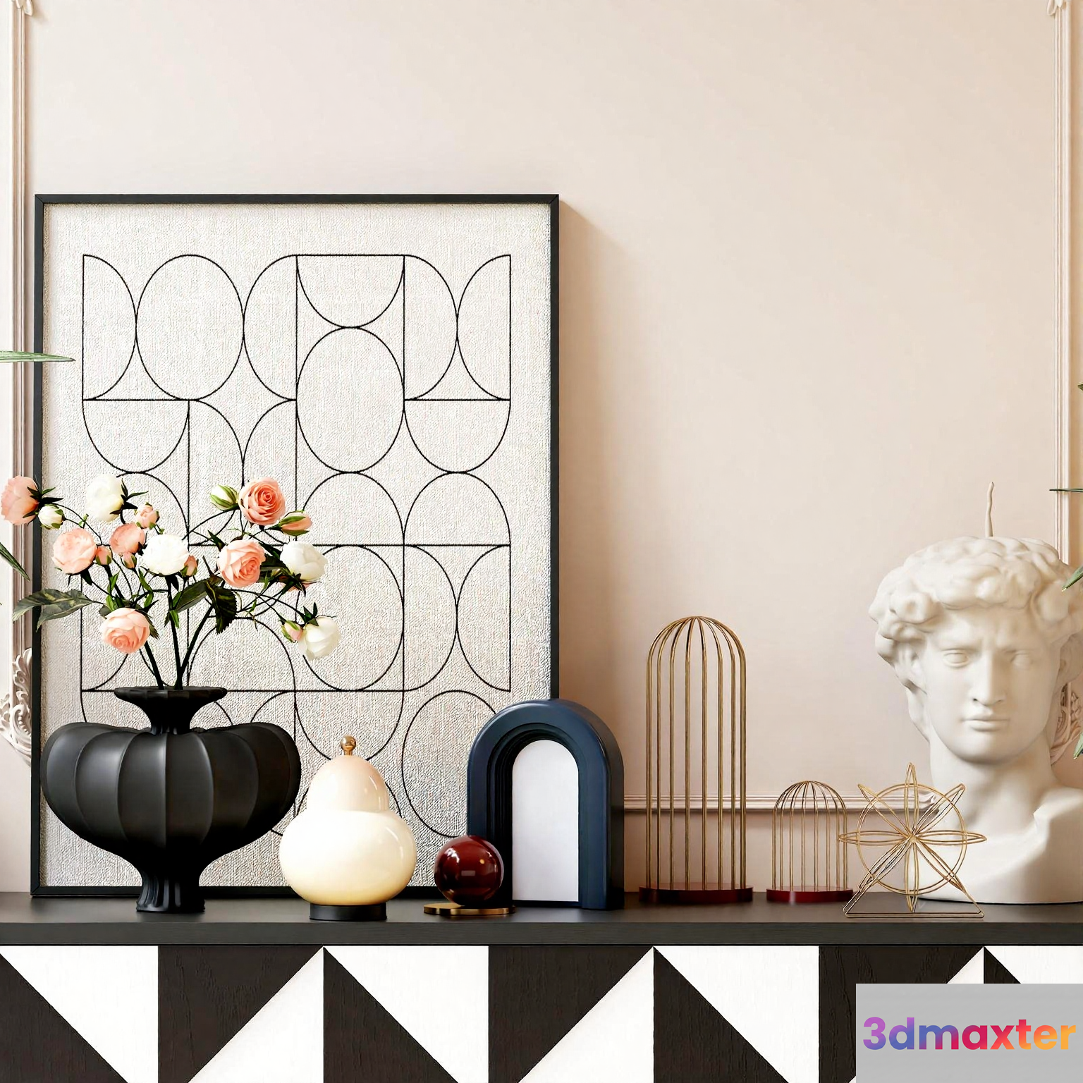 Modern Home Decor 3D Model - 15660 - VRAY Render