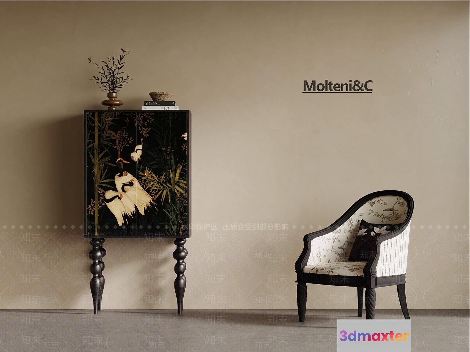 Modern Living Room 3D Model - 3213 - VRAY Render