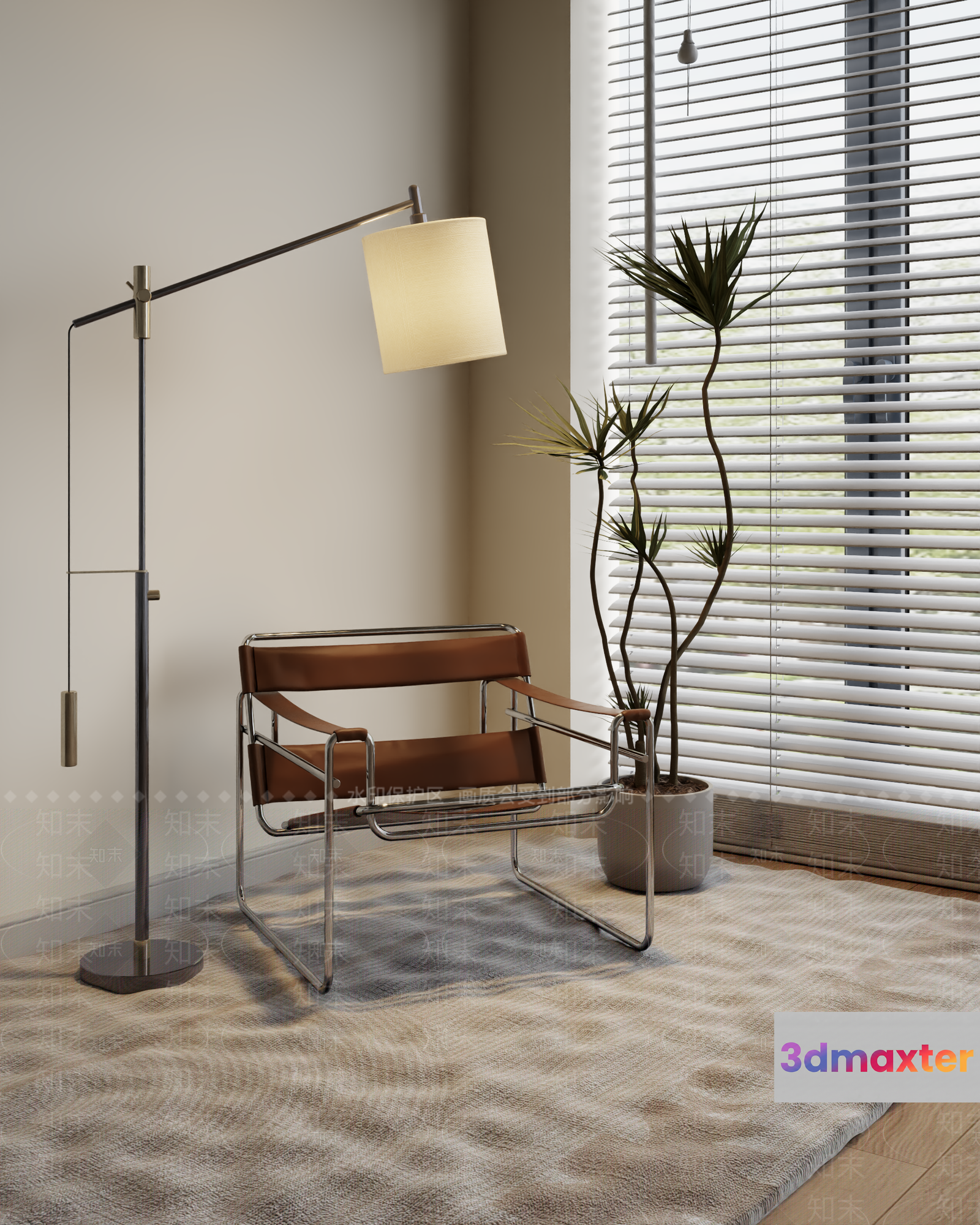 Modern Living Room 3D Model - 1029 - VRAY Render