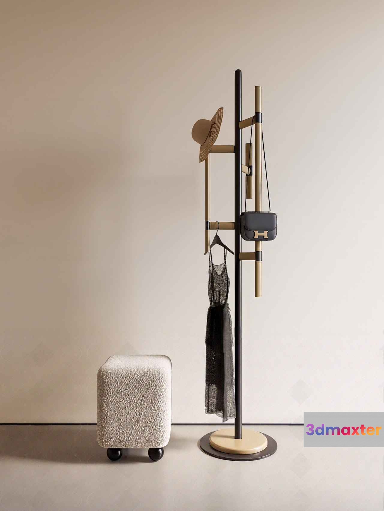 Minimalist Clothing Rack 3D Model - 3766 - VRAY Render