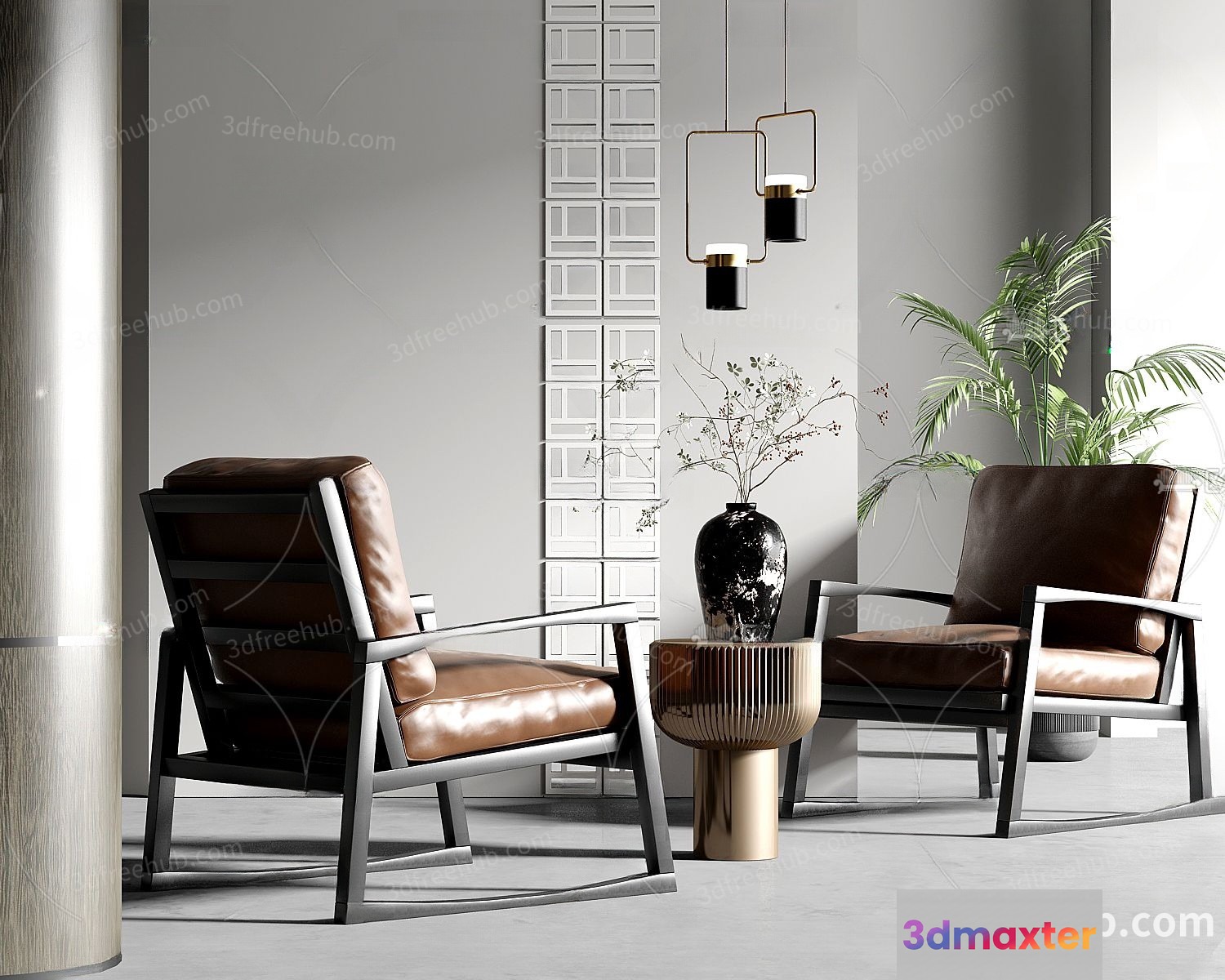 Modern Living Room 3D Model - 20891 - VRAY Render