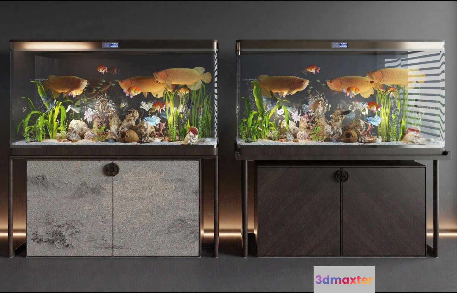 A Pair Of Aquariums 3D Model - 16884 - VRAY Render