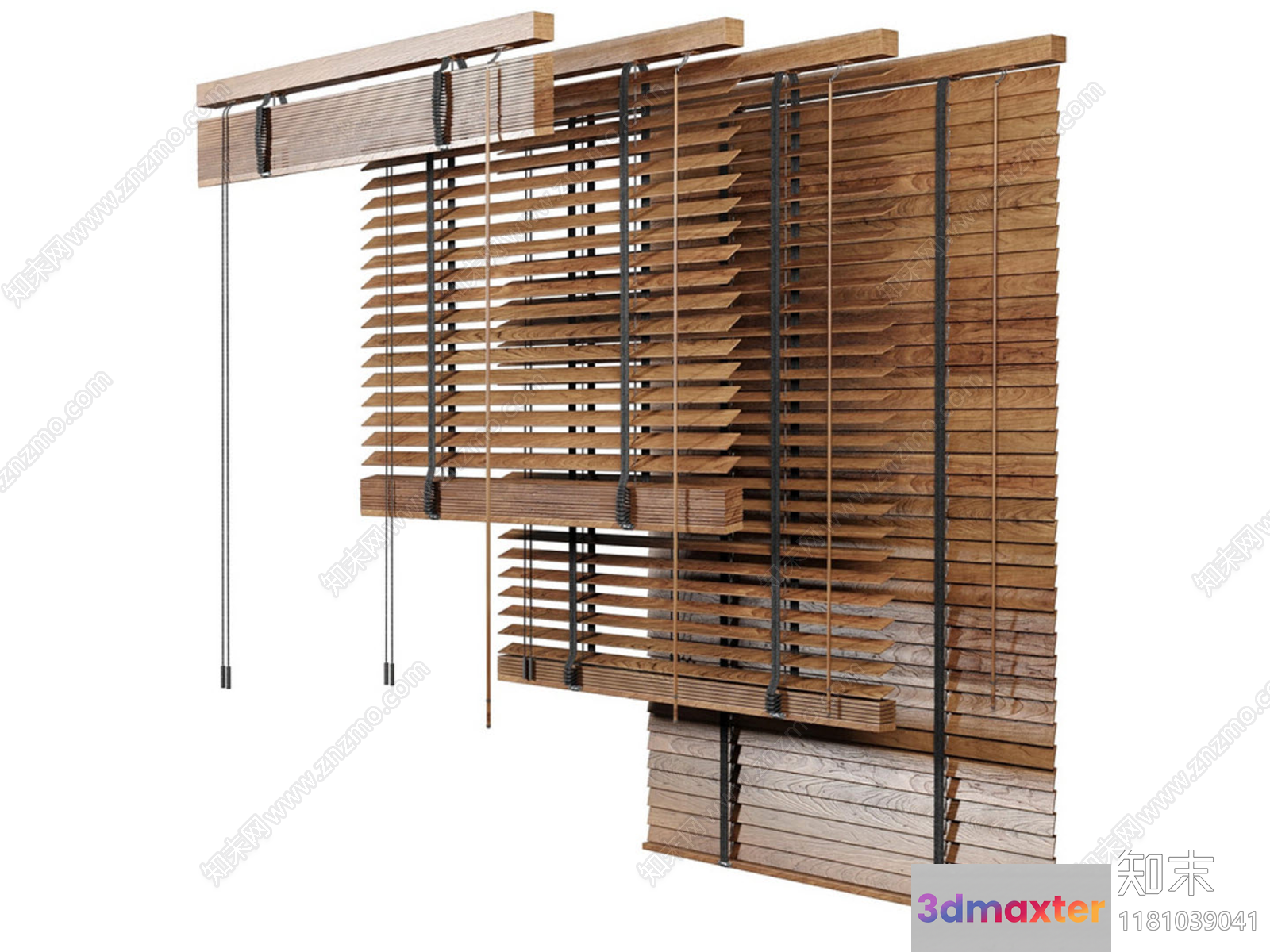 Wooden Blinds 3D Model - 9219 - VRAY Render