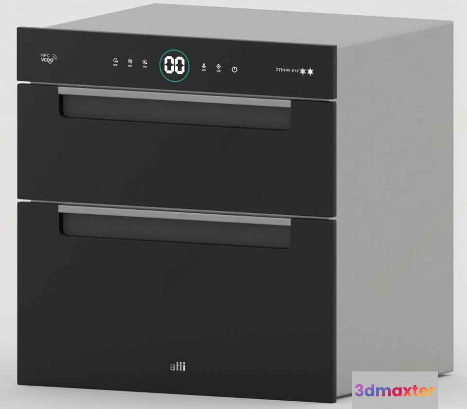 Modern Black And Gray Oven 3D Model - 22696 - VRAY Render