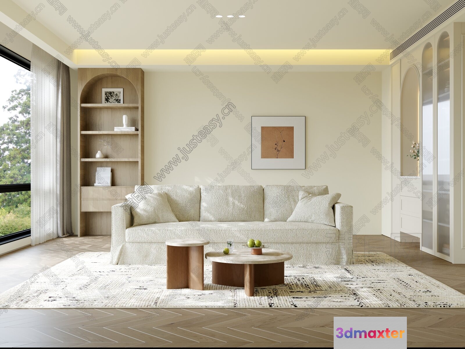 Modern Living Room 3D Model - 8841 - VRAY Render