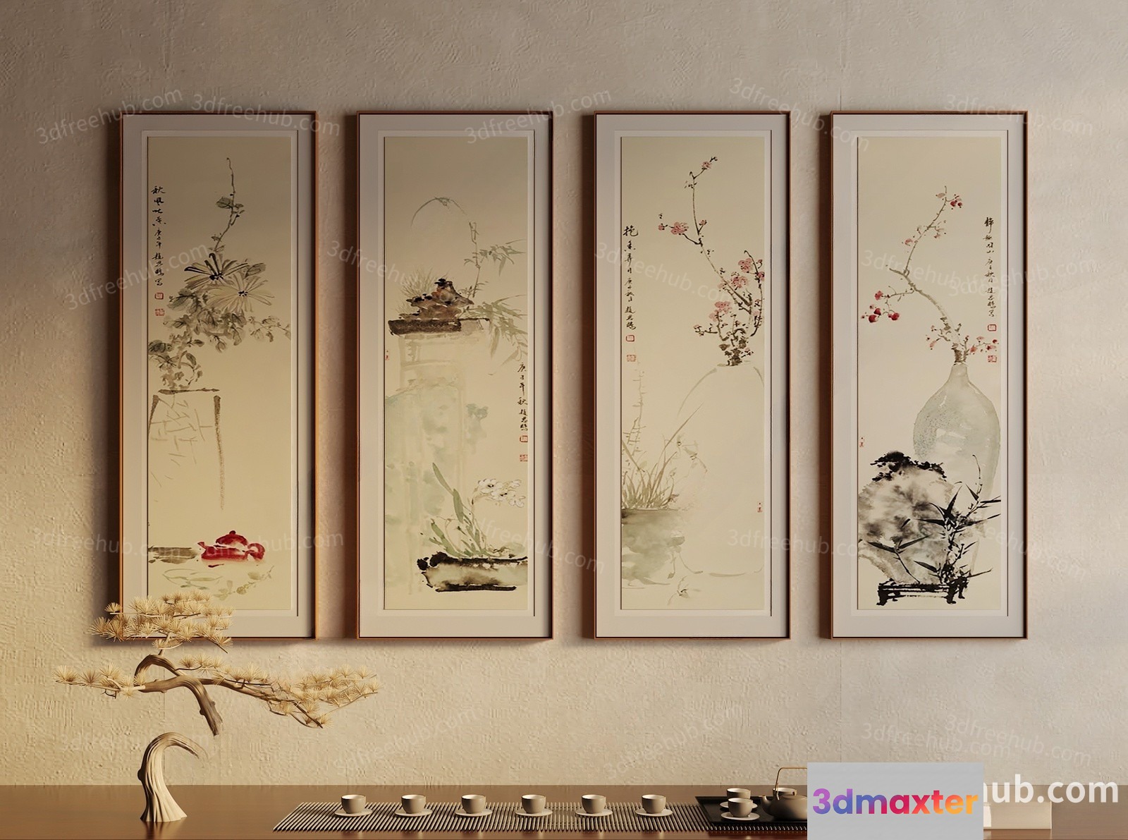Artwork On A Wall 3D Model - 20219 - VRAY Render