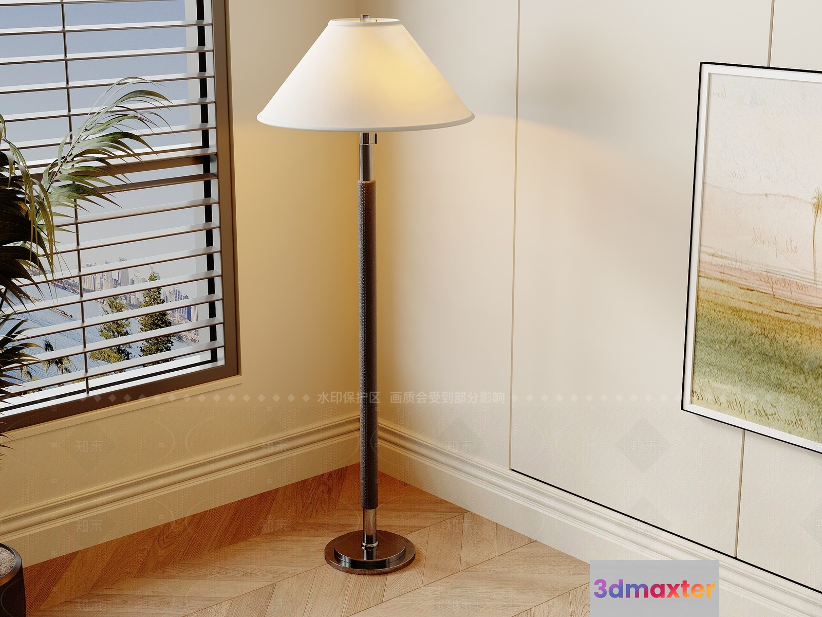 Modern Floor Lamp 3D Model - 501 - CORONA Render
