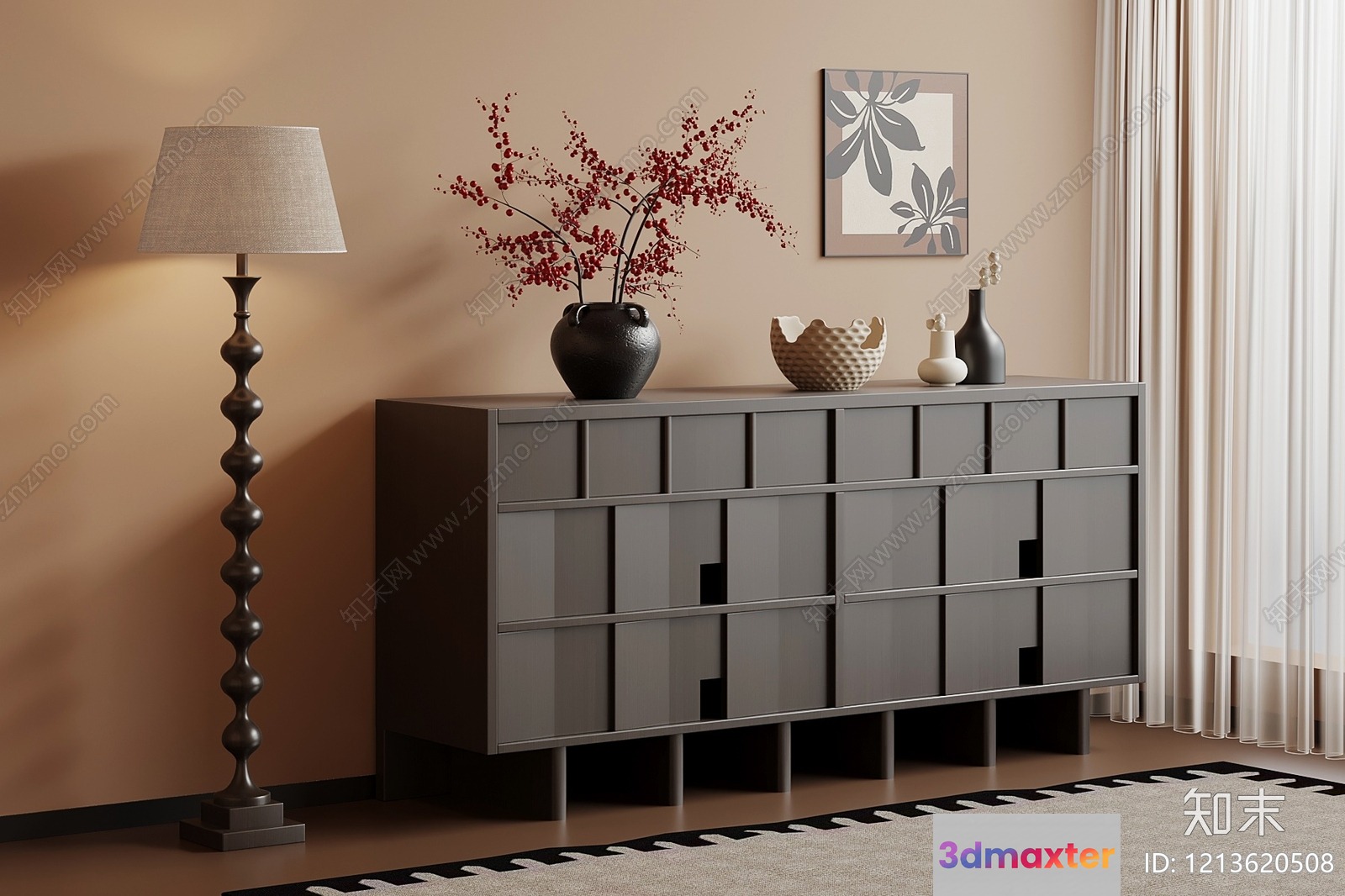 Modern Living Room 3D Model - 21478 - VRAY Render