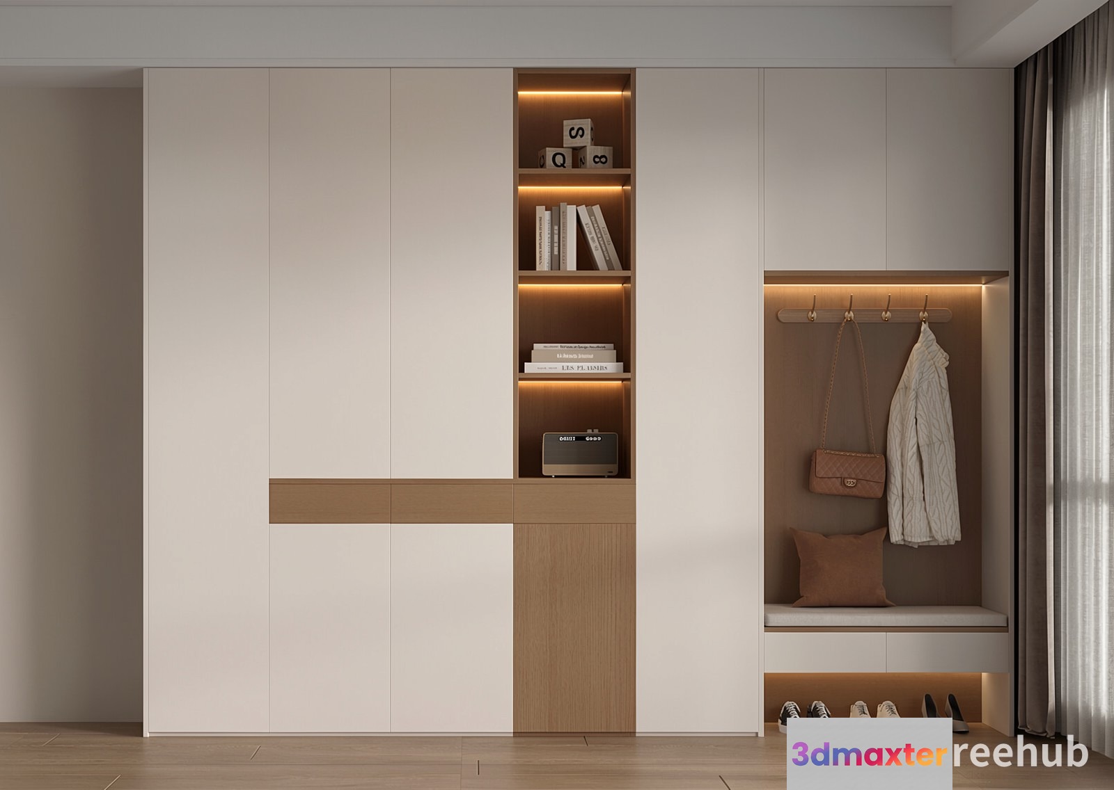Modern Minimalist Closet 3D Model - 23287 - VRAY Render