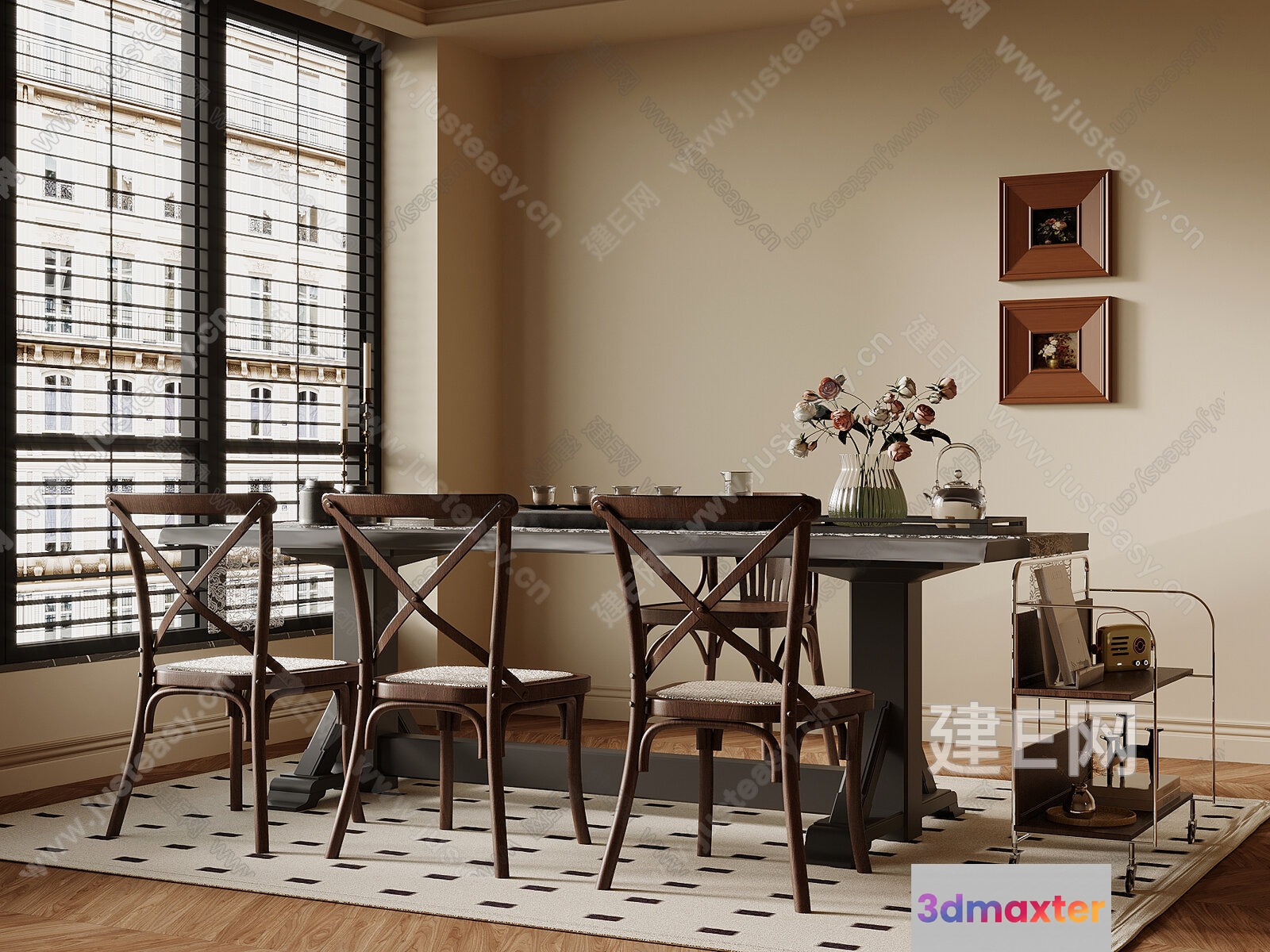 Cozy Dining Room 3D Model - 1556 - VRAY Render
