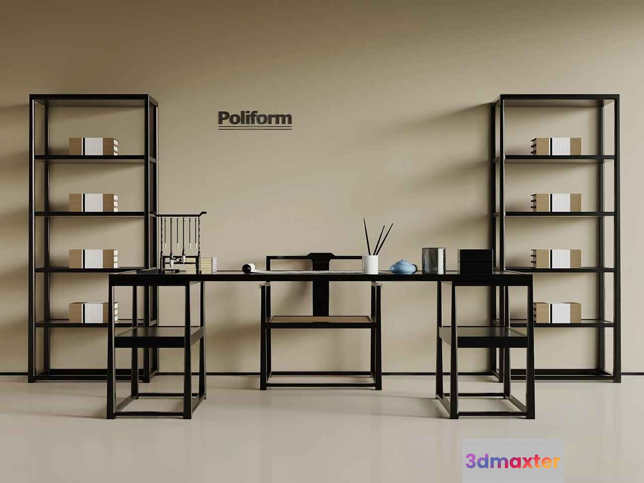 Modern Office Furniture 3D Model - 12515 - VRAY Render