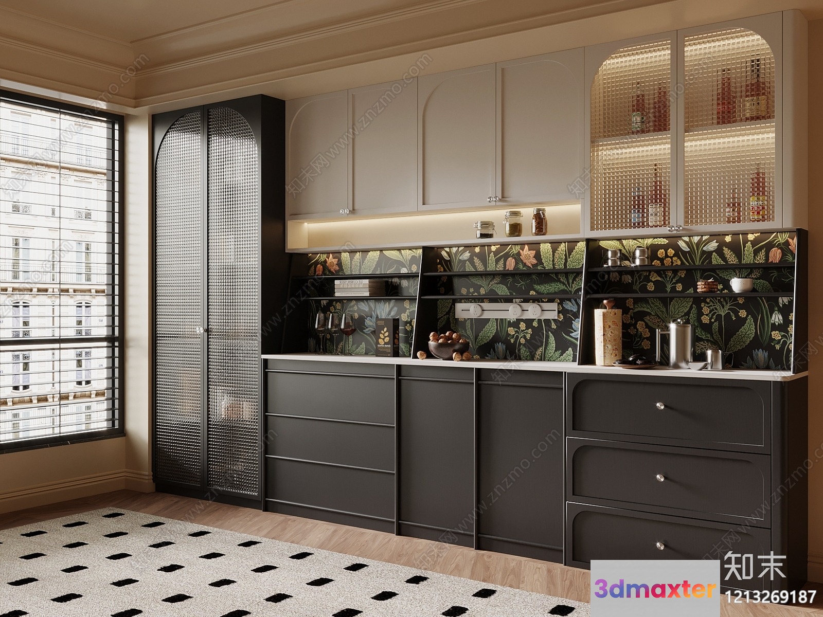 Modern Kitchen Design 3D Model - 3597 - VRAY Render