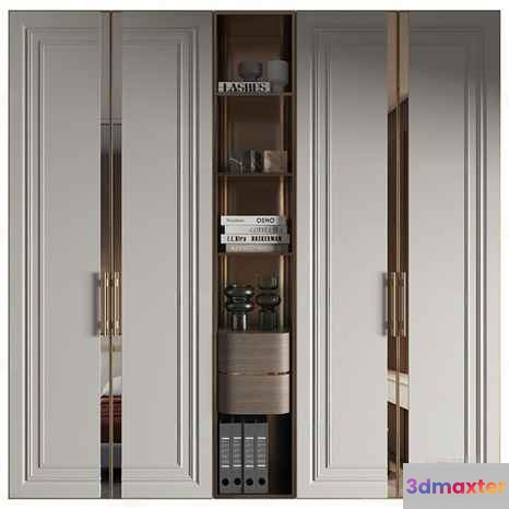 Modern White Wardrobe 3D Model - 17620 - VRAY Render