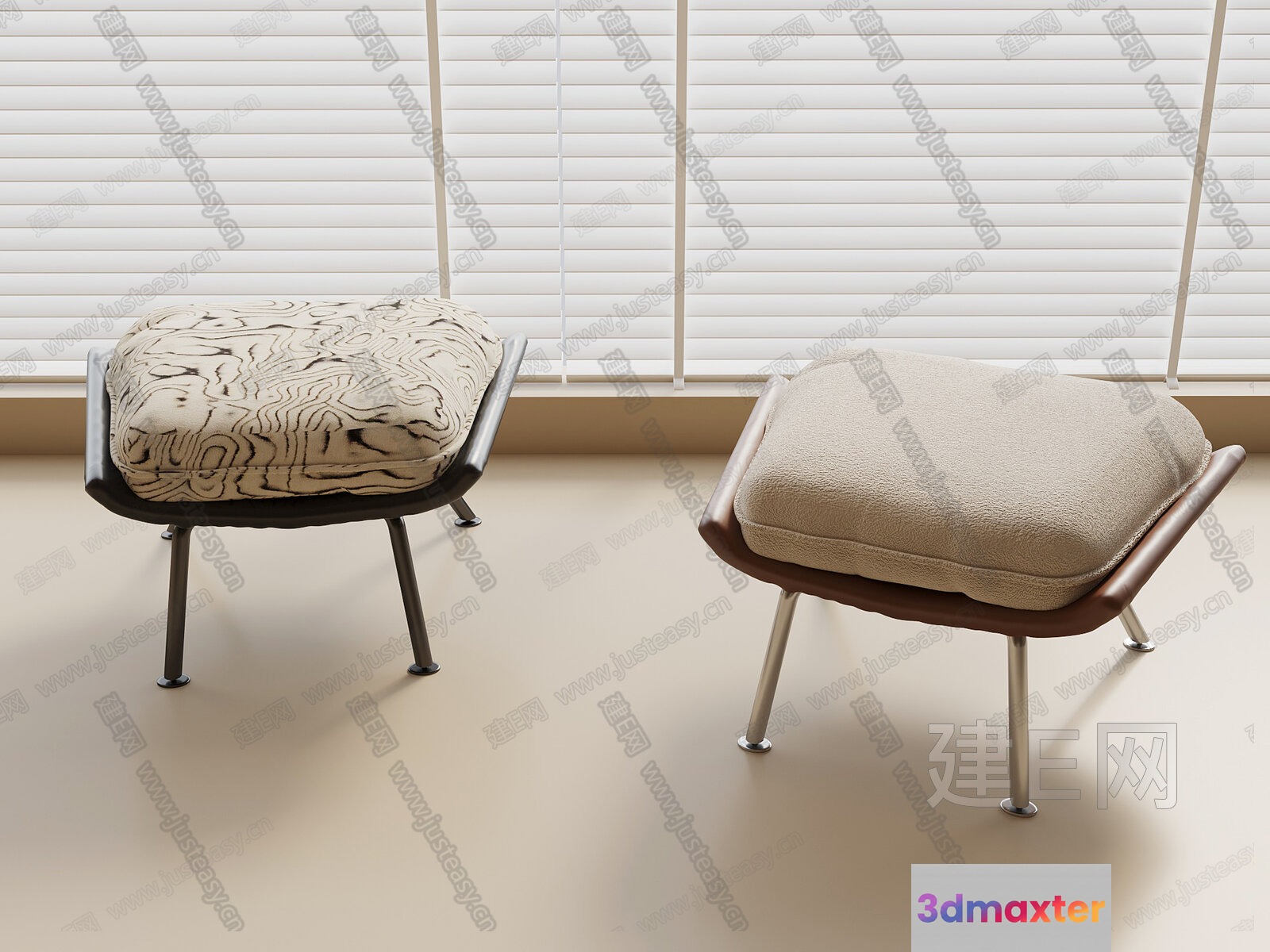 Modern Window Seats 3D Model - 1006 - VRAY Render