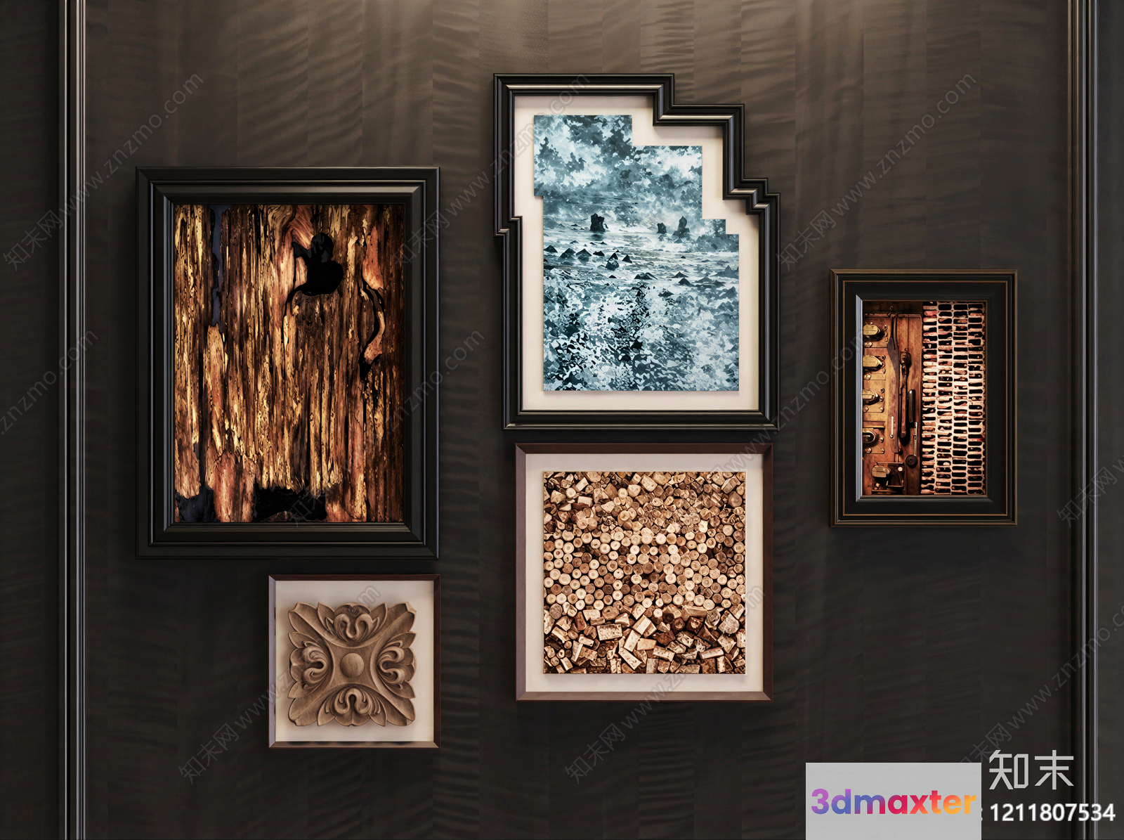 A Collection Of Framed Art 3D Model - 1366 - VRAY Render