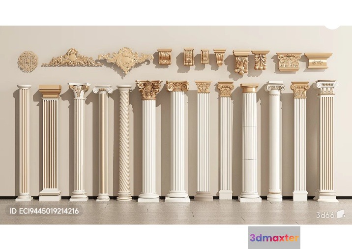 Decorative Architectural Elements 3D Model - 11675 - VRAY Render