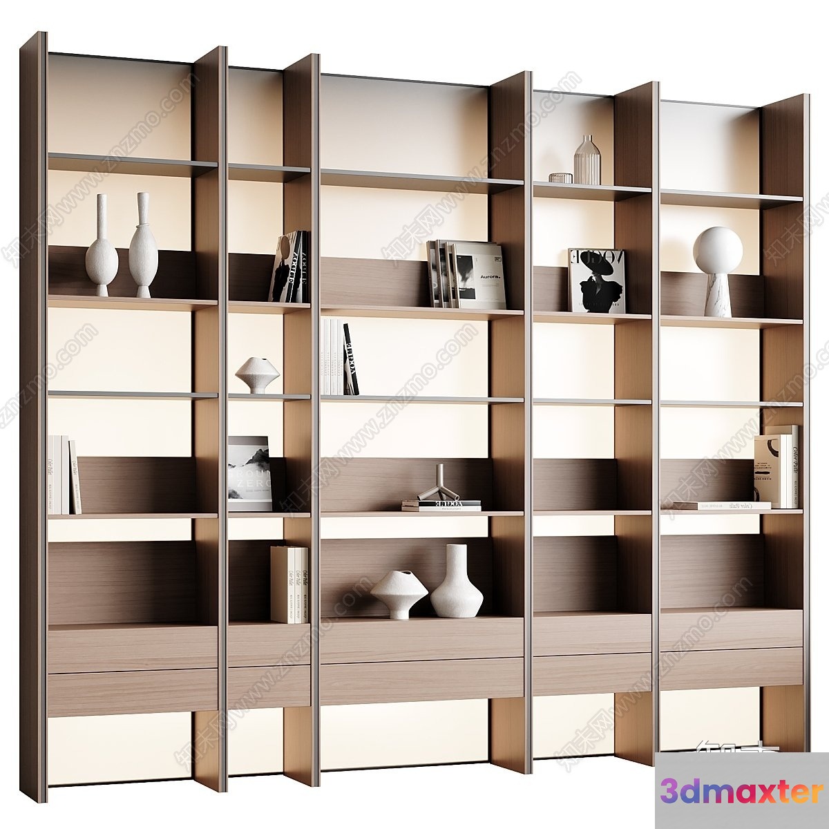 Modern Shelving Unit 3D Model - 14046 - VRAY Render