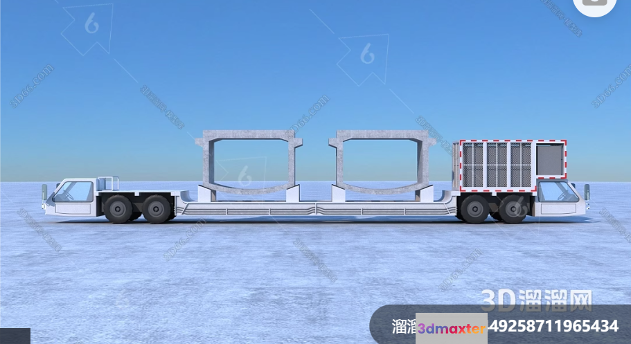 White Wedding Limo 3D Model - 7199 - VRAY Render