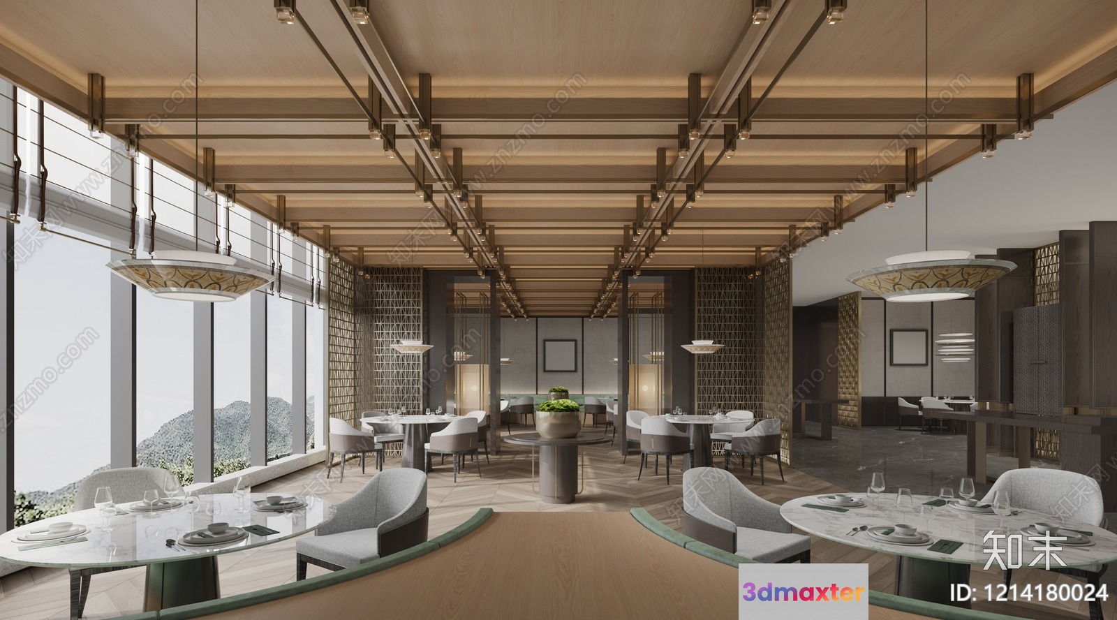 Modern Dining Room 3D Model - 12346 - VRAY Render