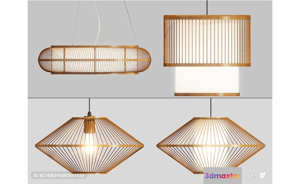 Gold Light Fixture 3D Model - 8327 - VRAY Render