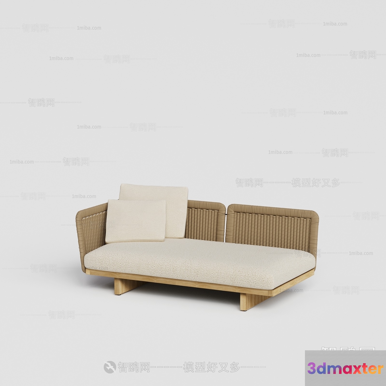 A Beige Couch 3D Model - 16779 - VRAY Render