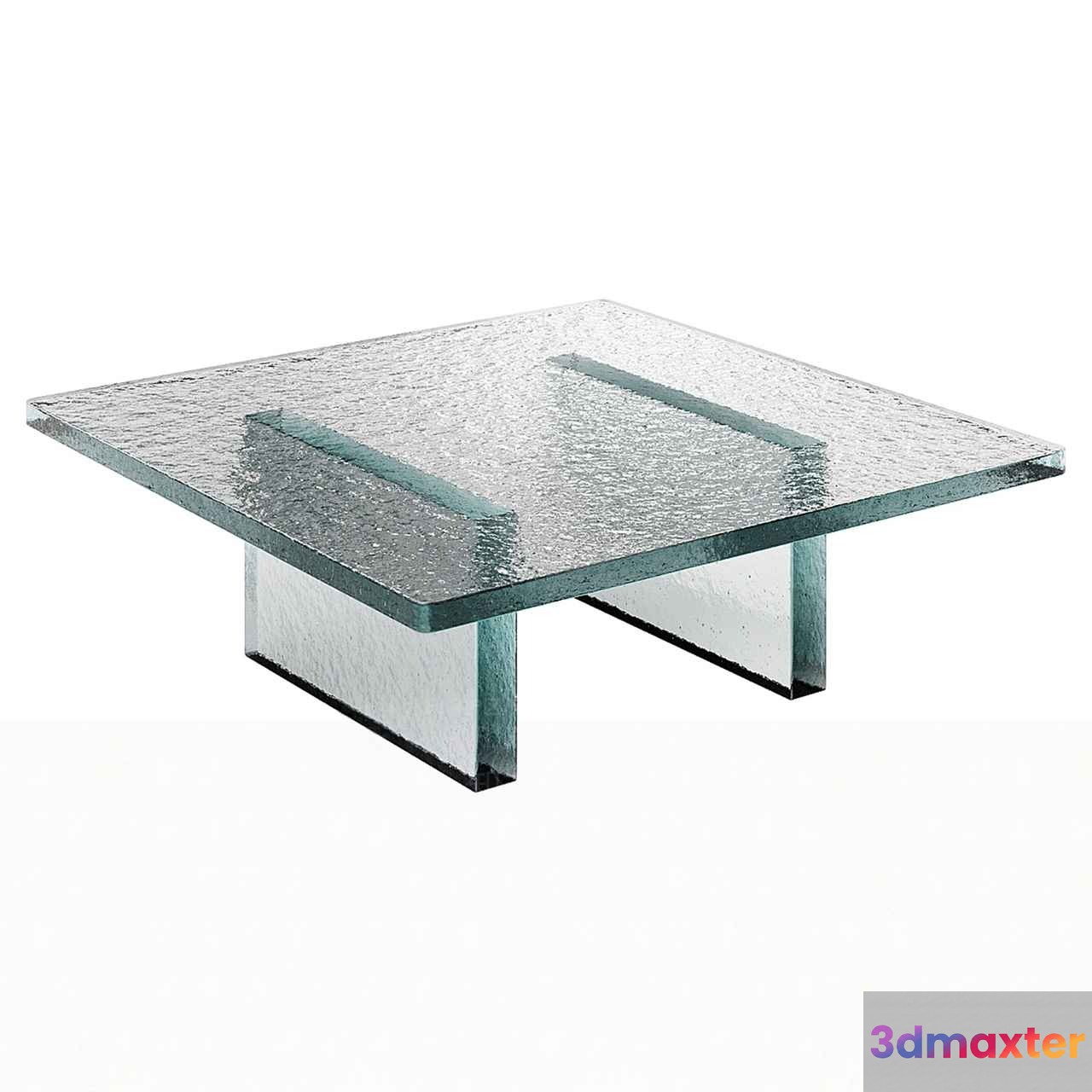 A Square Glass Table 3D Model - 17391 - VRAY Render