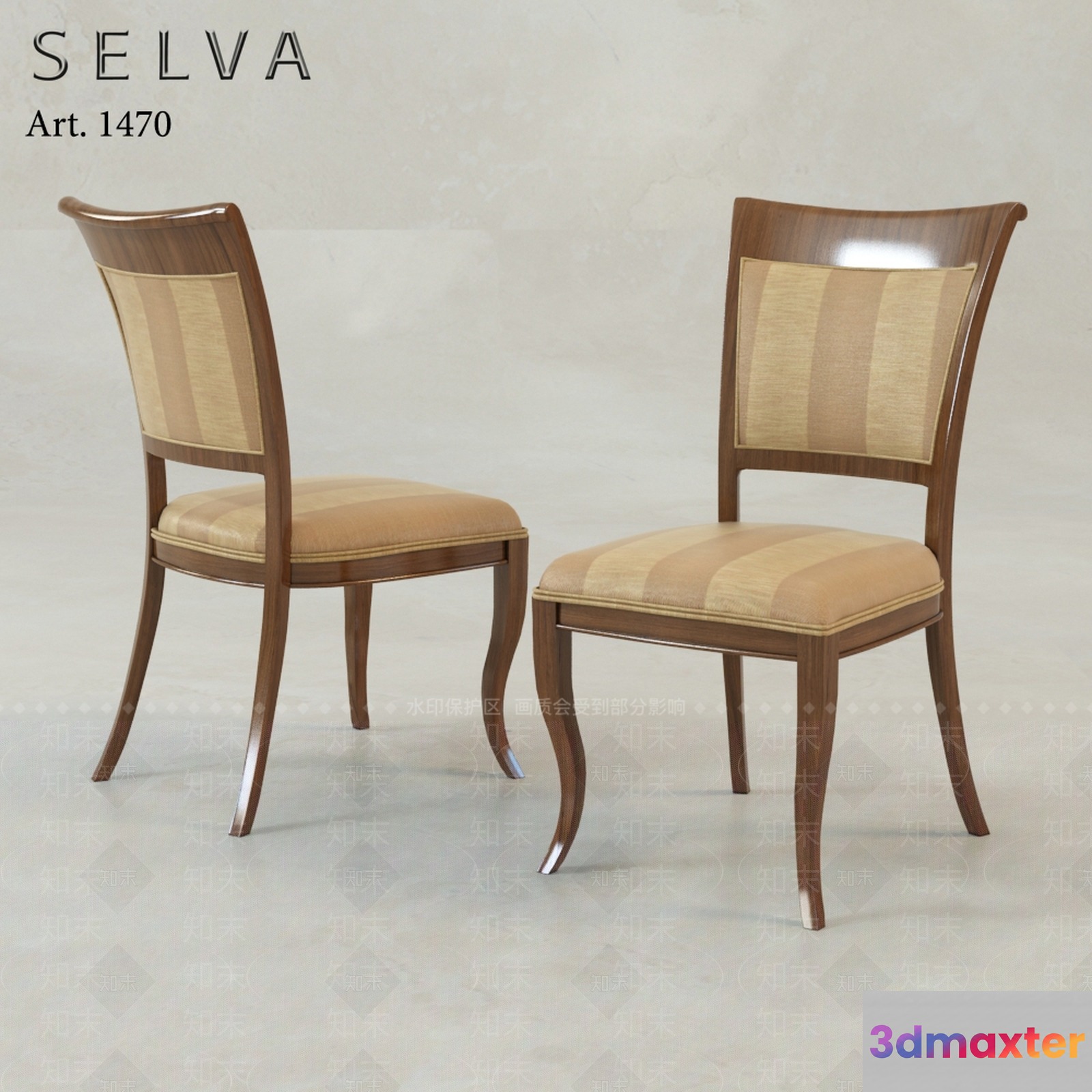 Wooden Dining Chairs 3D Model - 6859 - VRAY Render