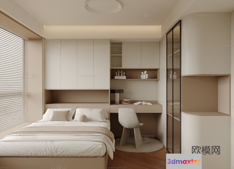 Cozy Bedroom 3D Model - 9742 - VRAY Render