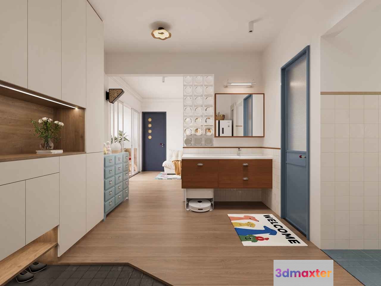 Modern Bathroom 3D Model - 6894 - VRAY Render