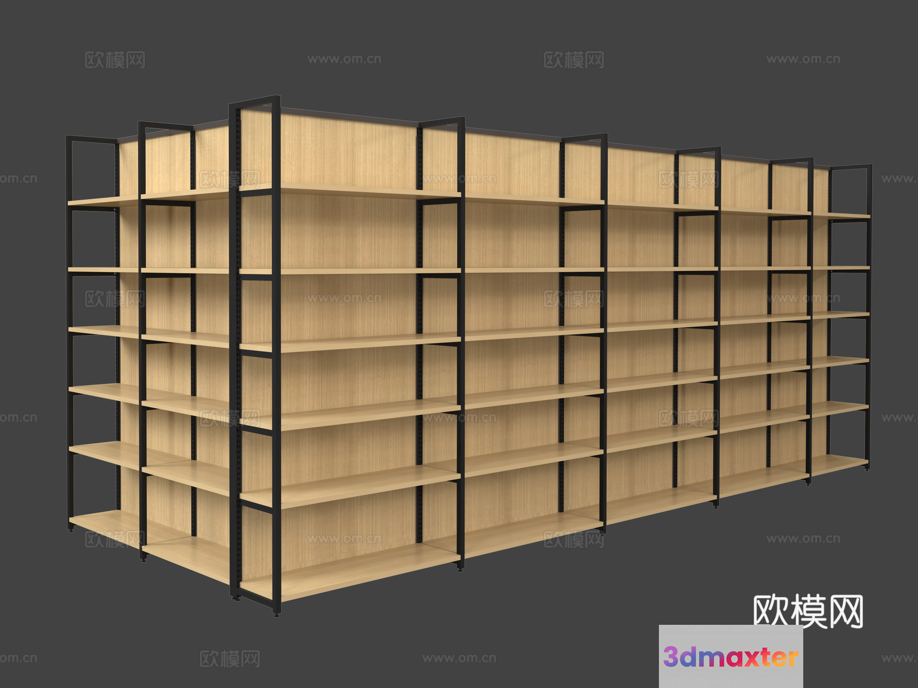 Modern Shelving Unit 3D Model - 14970 - VRAY Render